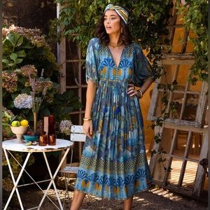 Nine Lives Bazaar Maggie Dress in Azure